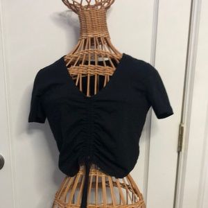 Black tank ruffled size medium